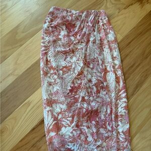 Petal & Pup Pink and White Floral Skirt